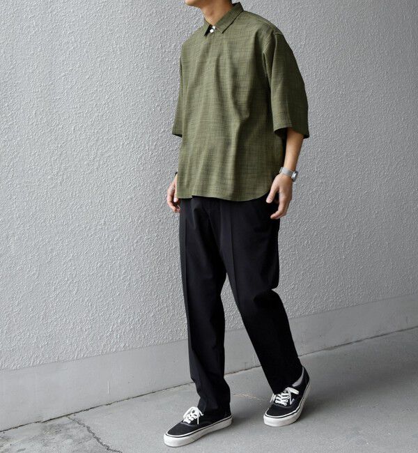 SHIPS any「SHIPS any:〈洗濯機可能〉FUTURE LINEN CANVAS リネンライク スキッパー プルオーバーシャツ◆」|シャツ・ブラウス|