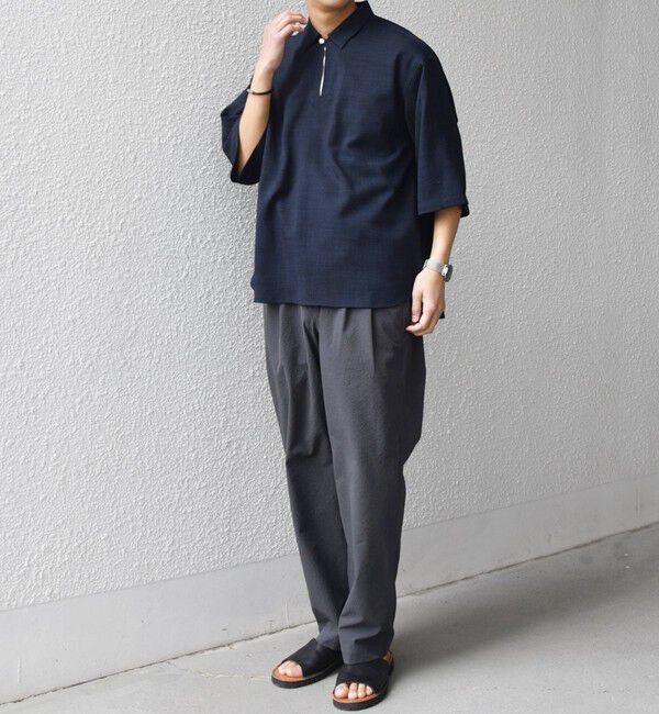 SHIPS any「SHIPS any:〈洗濯機可能〉FUTURE LINEN CANVAS リネンライク スキッパー プルオーバーシャツ◆」|シャツ・ブラウス|