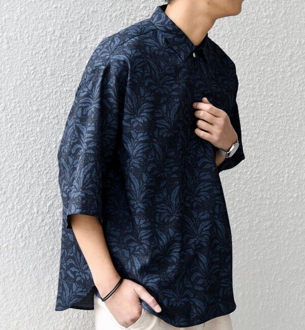 SHIPS any「SHIPS any:〈洗濯機可能〉FUTURE LINEN CANVAS リネンライク スキッパー プルオーバーシャツ◆」|シャツ・ブラウス|