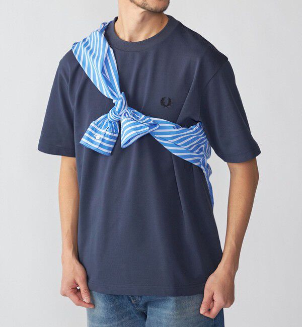 SHIPS「【SHIPS別注】FRED PERRY: ワンポイントロゴ ピケ Tシャツ 26SS」|Tシャツ・カットソー|コバルトブルー