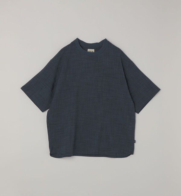 SHIPS any「SHIPS any:〈洗濯機可能〉FUTURE LINEN CANVAS リネンライク デザイン リブ ポケット Tシャツ◆」|Tシャツ・カットソー|