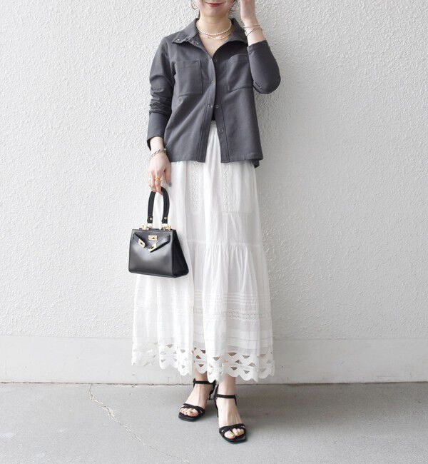 SHIPS any「《予約》SHIPS any:〈洗濯機可能〉インレイ リング スナップ ポケット カーディガン」|Tシャツ・カットソー|