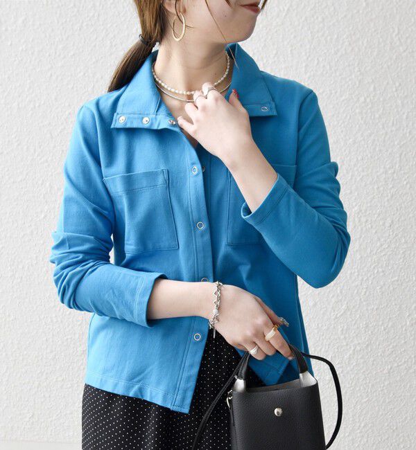 SHIPS any「《予約》SHIPS any:〈洗濯機可能〉インレイ リング スナップ ポケット カーディガン」|Tシャツ・カットソー|