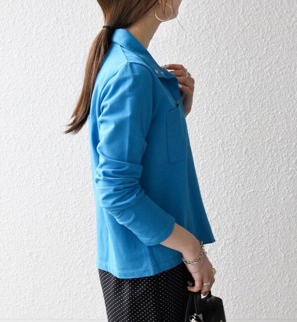 SHIPS any「《予約》SHIPS any:〈洗濯機可能〉インレイ リング スナップ ポケット カーディガン」|Tシャツ・カットソー|