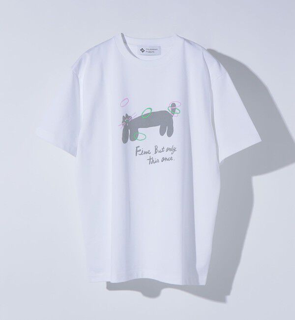 SHIPS「【City Ambient Products別注】黒田 愛里: アート Tシャツ」|Tシャツ・カットソー|ライトホワイト