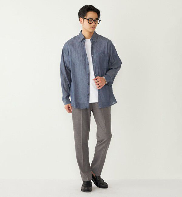 SHIPS Colors 「《予約》【SHIPS Colors別注】Engineer:シアー デニム シャツ◆」|シャツ・ブラウス|