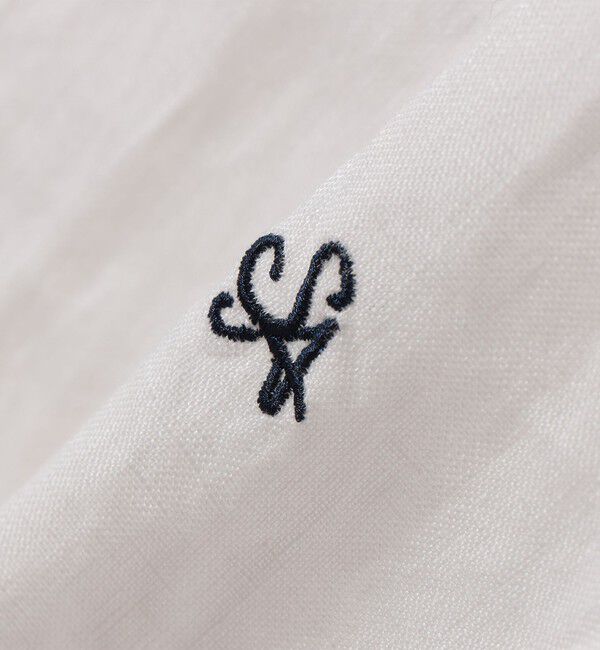 SHIPS any「《予約》SHIPS any:〈洗濯機可能〉リネン レギュラーカラー ルーズ 刺繍 シャツ」|シャツ・ブラウス|