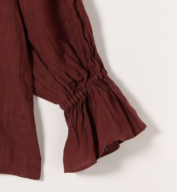 SHIPS any「《予約》SHIPS any:〈洗濯機可能〉リネン ボリューム スリーブ ブラウス」|シャツ・ブラウス|