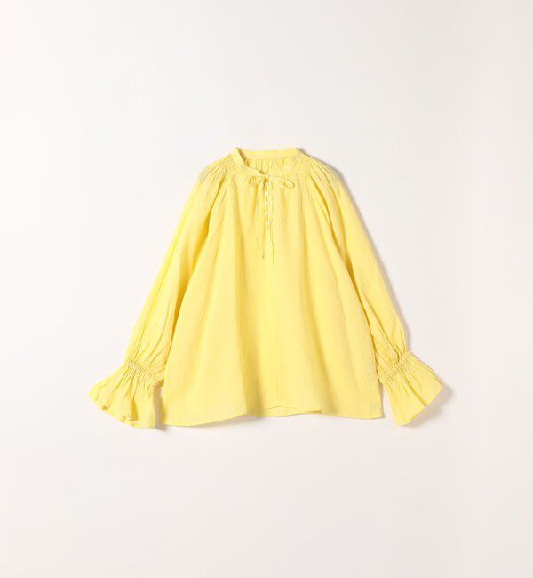 SHIPS any「《予約》SHIPS any:〈洗濯機可能〉リネン ボリューム スリーブ ブラウス」|シャツ・ブラウス|