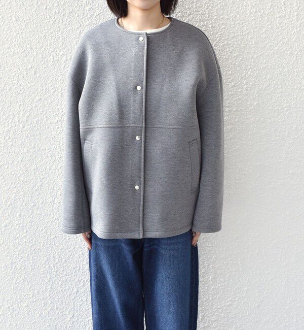 SHIPS Colors 「SHIPS Colors:〈手洗い可能〉ダンボール ノーカラー コート」|ノーカラーコート|