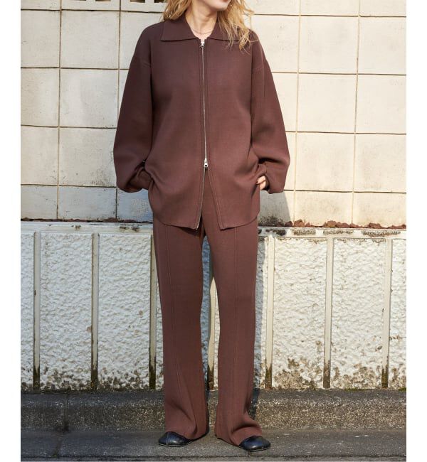 OUTDOOR PRODUCTS Usual Things「2点SET ジップニットシャツ&times;パンツセットアップ」|オールインワン|