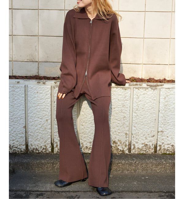 OUTDOOR PRODUCTS Usual Things「2点SET ジップニットシャツ&times;パンツセットアップ」|オールインワン|