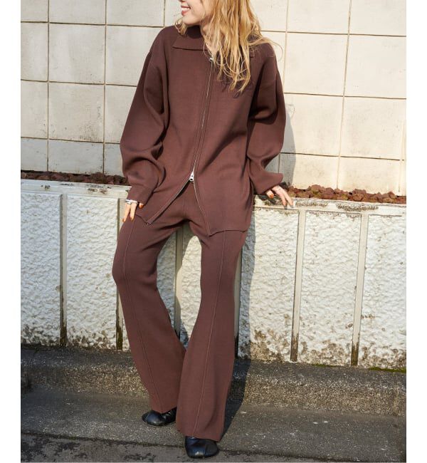 OUTDOOR PRODUCTS Usual Things「2点SET ジップニットシャツ&times;パンツセットアップ」|オールインワン|