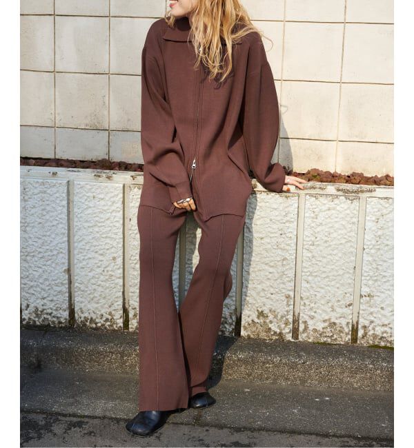 OUTDOOR PRODUCTS Usual Things「2点SET ジップニットシャツ&times;パンツセットアップ」|オールインワン|