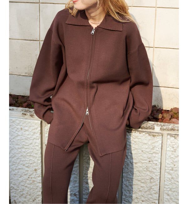 OUTDOOR PRODUCTS Usual Things「2点SET ジップニットシャツ&times;パンツセットアップ」|オールインワン|