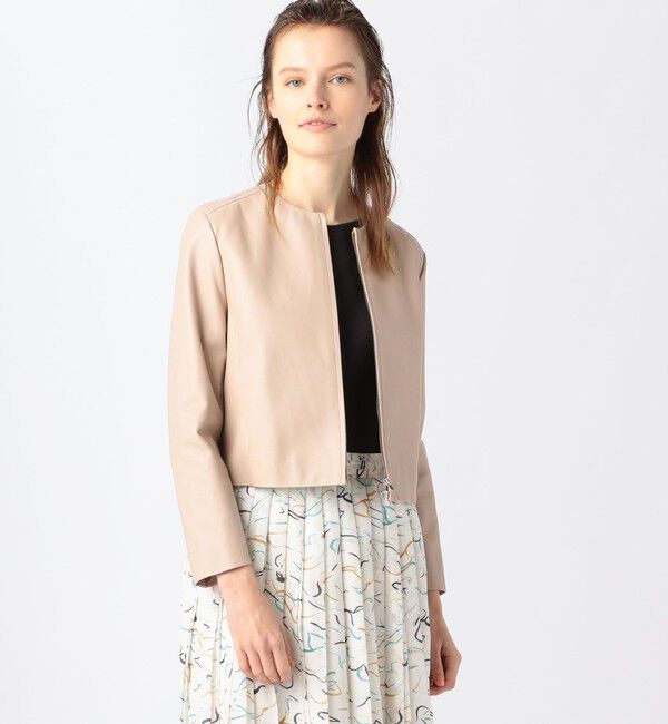 Ballsey「ラムレザー ジップアップブルゾン」|ブルゾン・スタジャン|