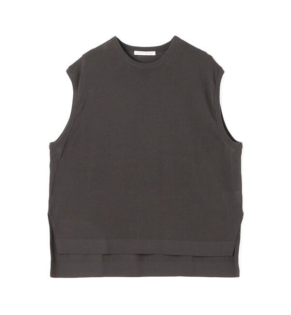 GALERIE VIE「クレープコットン ノースリーブプルオーバー」|ニット・セーター|17 チャコールグレー