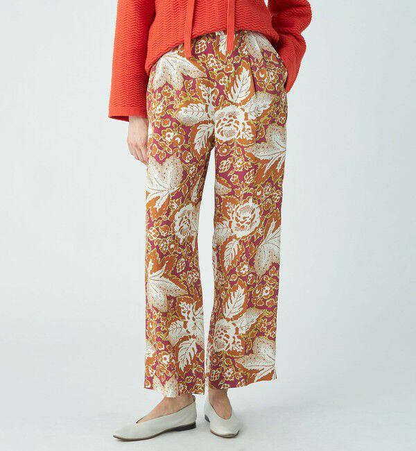 SOULEIADO「レーヨンプリント タックストレートパンツ」|その他|