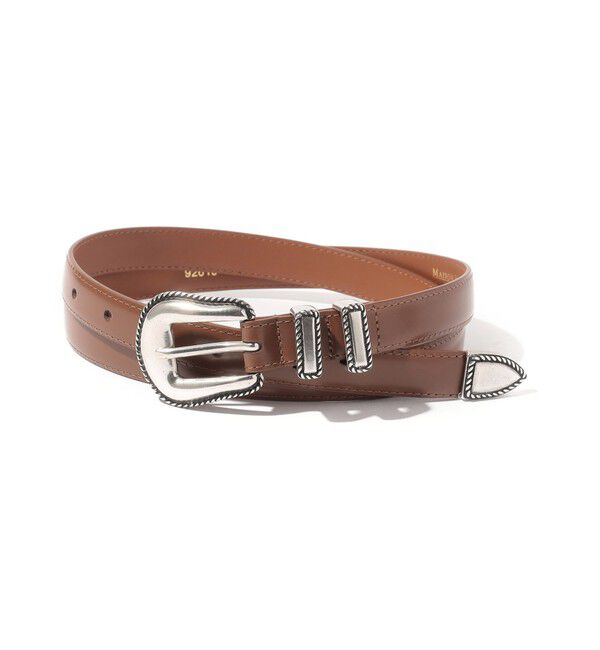 TOMORROWLAND GOODS「Maison Boinet カーフレザー ウエスタンベルト」|ベルト|47 ブラウン