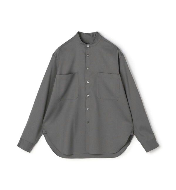 GALERIE VIE「ウォッシャブルギャバジン スタンドカラーシャツ」|シャツ・ブラウス|17 チャコールグレー