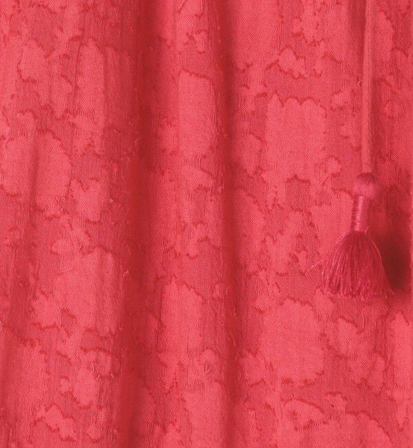 SOULEIADO「コットンカットジャカードコンビ ティアードマキシスカート」|フレア|