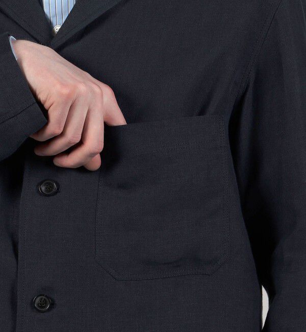 TOMORROWLAND MENS「ベルジャンリネン シャツアウター」|ブルゾン・スタジャン|