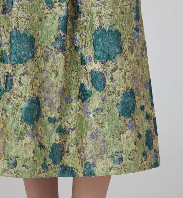 TOMORROWLAND collection「チンツフラワージャカード タックボリュームスカート」|フレア|