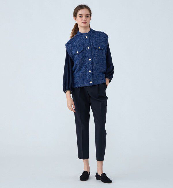 Ballsey「ミックスツイード クルーネックベスト」|ベスト・ジレ|