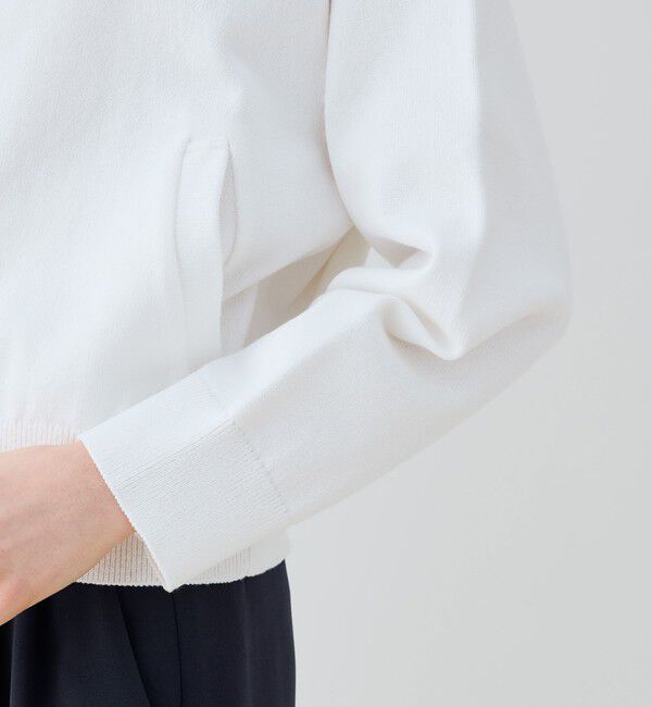 GALERIE VIE「ウェーブコットン ジップアップブルゾン」|カーディガン|