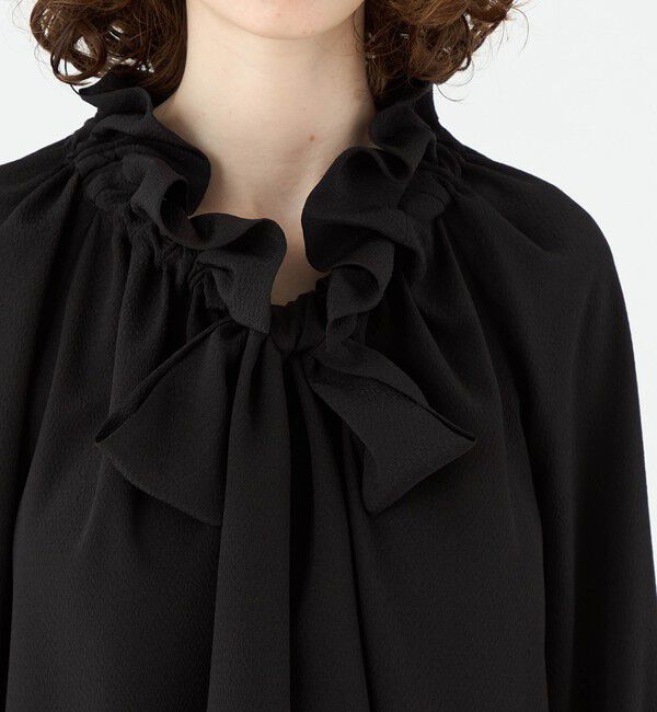 Ballsey「ウズラクレープ ボリュームギャザーブラウス」|シャツ・ブラウス|