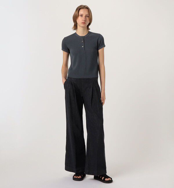 JAMES PERSE「コットンデニム タックワイドパンツ WBID1090」|デニム|