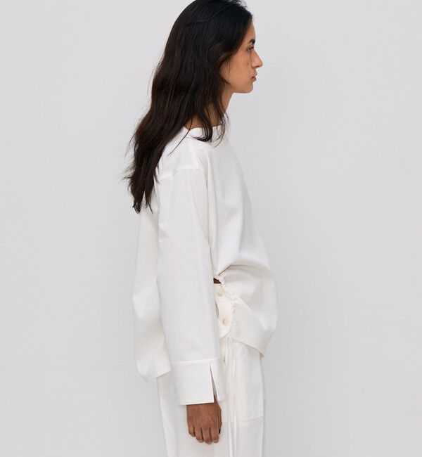 BACCA「コットンピケ サイドストリングブラウス」|シャツ・ブラウス|