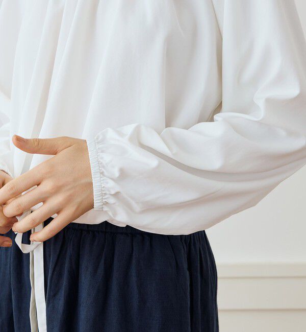 JAMES PERSE「マットサテン ギャザーブラウス WLMP3985」|シャツ・ブラウス|