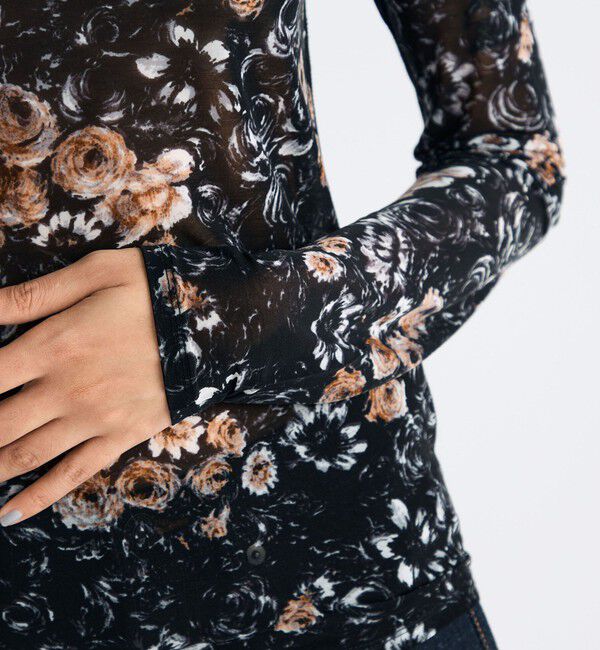 Edition「シアープリント ハイネックトップ」|Tシャツ・カットソー|