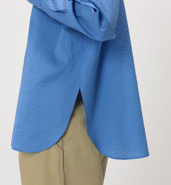 GALERIE VIE「コットンシルクブロード スタンドカラータイシャツ」|シャツ・ブラウス|