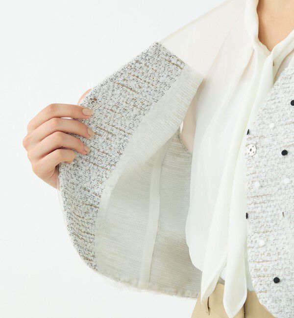 Ballsey「ラッピングツイード Vカラーショートジレ」|ベスト・ジレ|