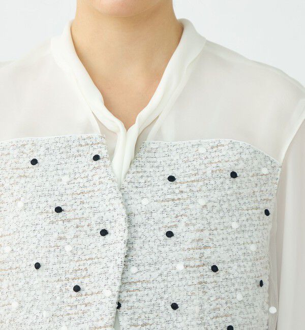 Ballsey「ラッピングツイード Vカラーショートジレ」|ベスト・ジレ|