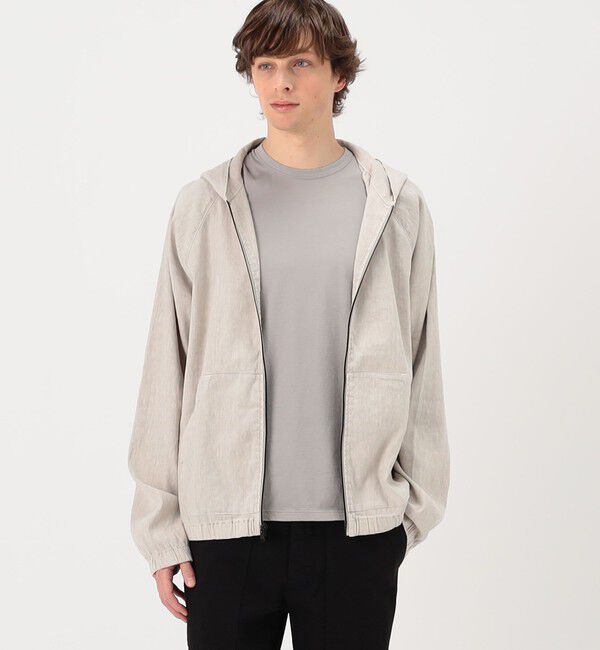 JAMES PERSE「リネンブレンド ジップフロント パーカ MLIM2188」|ブルゾン・スタジャン|