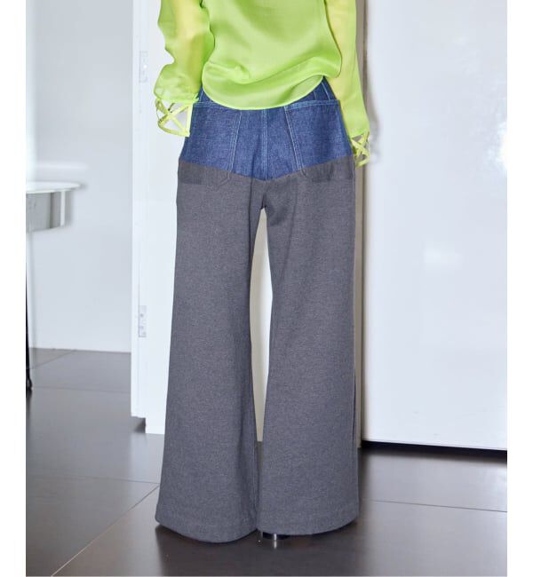  「TANAKA 別注 COMBI WIDE TROUSERS ST-232-DG[SWEAT]：デニムパンツ」|デニム|