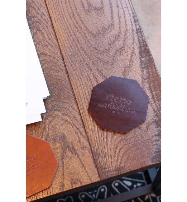 ACME「LEATHER COASTER DBR」|食器・キッチングッズ|その他カラー K