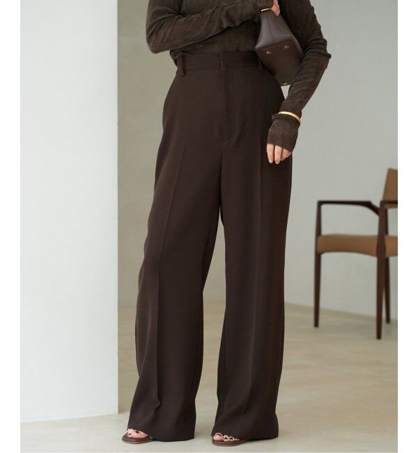Plage「《追加》washable straight パンツ 3」|スラックス|ブラウン B