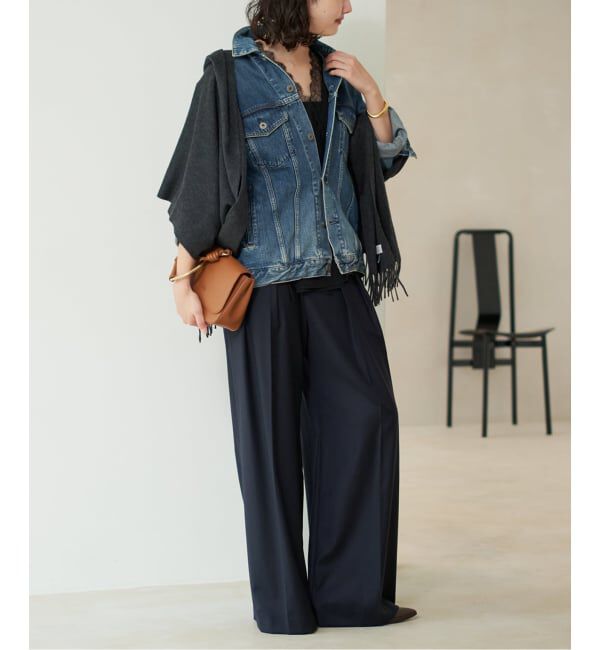 Plage「WO SE 2Tuck Wide パンツ」|スラックス|