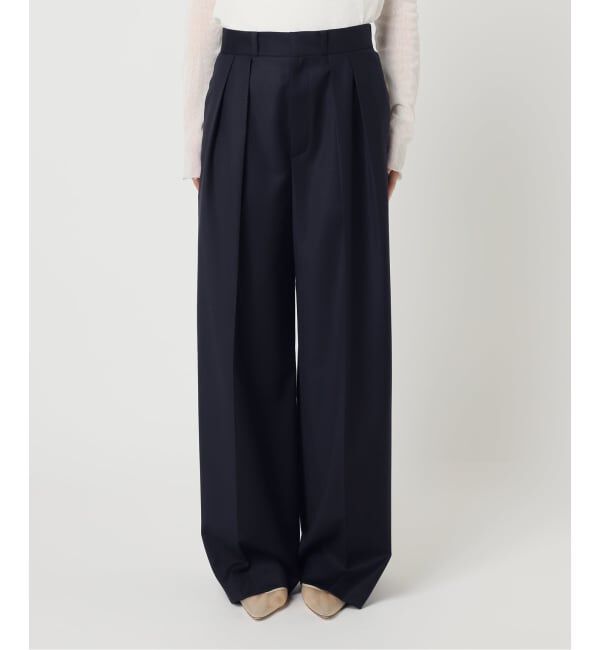 Plage「WO SE 2Tuck Wide パンツ」|スラックス|
