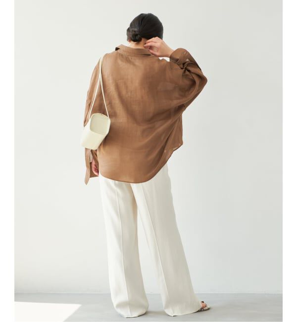 Plage「《追加予約》RAMIE LYOCELL CROPPED シャツ 2」|シャツ・ブラウス|