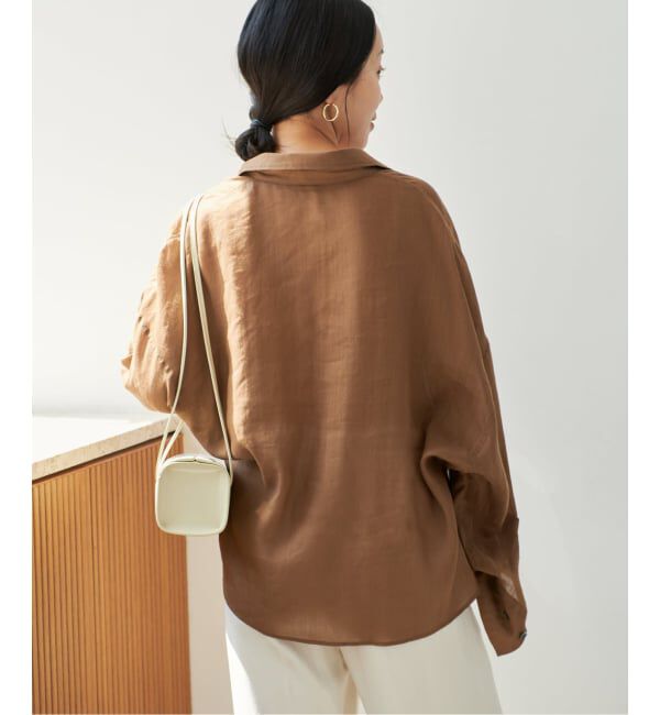 Plage「《追加予約》RAMIE LYOCELL CROPPED シャツ 2」|シャツ・ブラウス|