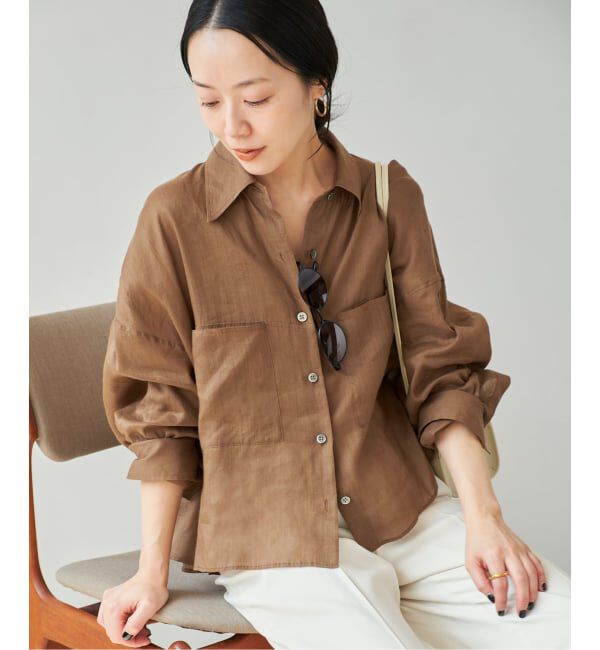 Plage「《追加予約》RAMIE LYOCELL CROPPED シャツ 2」|シャツ・ブラウス|