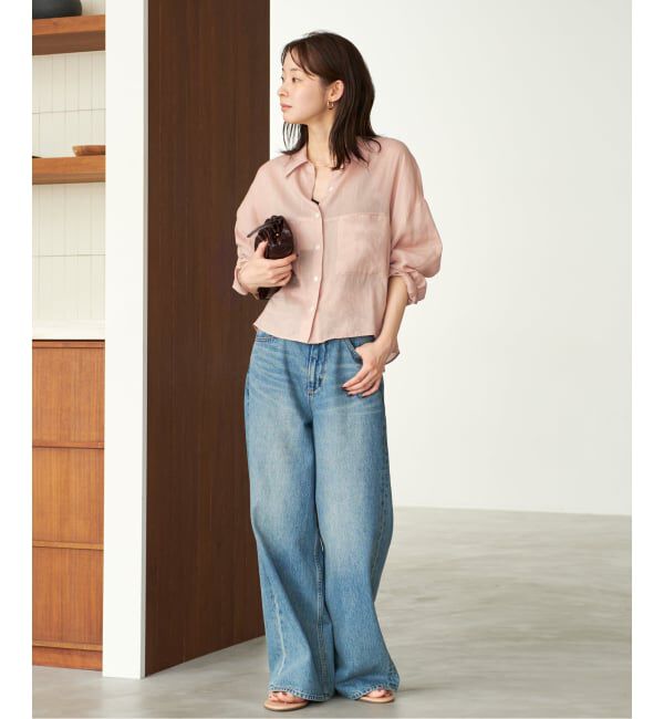 Plage「《追加予約》RAMIE LYOCELL CROPPED シャツ 2」|シャツ・ブラウス|