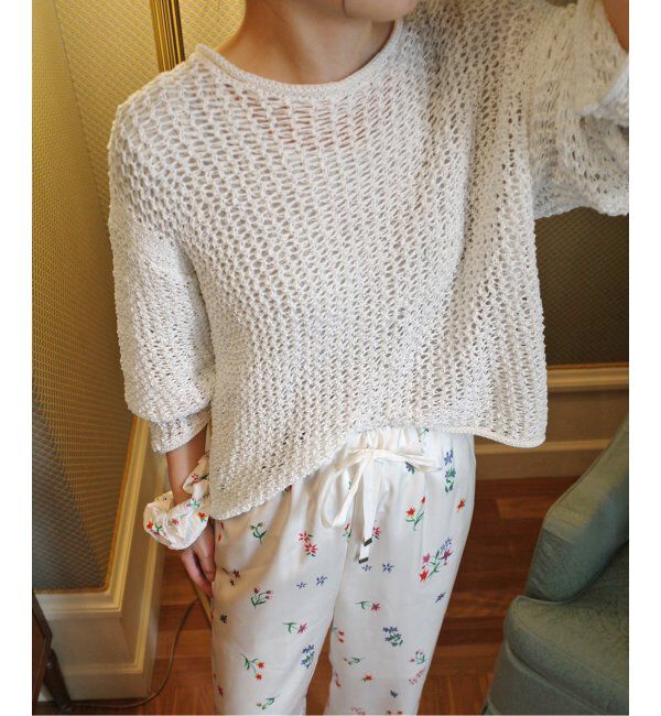 SLOBE IENA「LOGAN/ローガン SLOBE別注 メッシュプルオーバー LG-25SS09」|ニット・セーター|