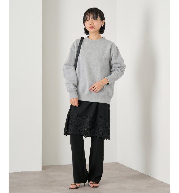 IENA「LOOPWHEELER for LOWERCASE 別注 ライトツリウラケ ルーズフィットスウェット」|スウェット・ジャージ|