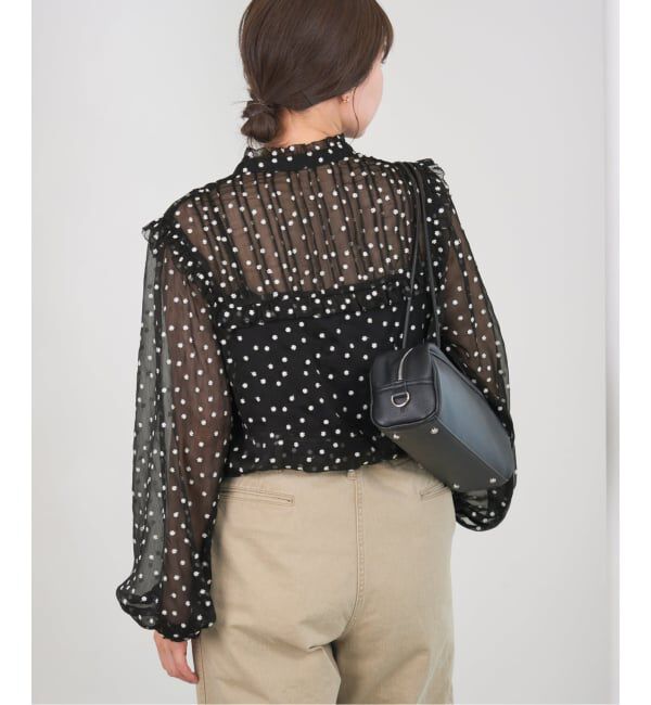 IENA「《WEB限定/追加2》楊柳フリルピンタックブラウス」|シャツ・ブラウス|